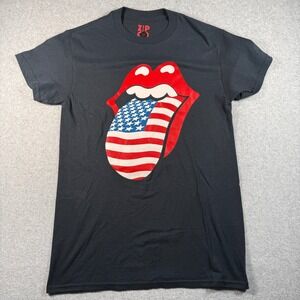Rolling Stones Zip Code Tour T‑Shirt Men's Small Black 2015 Graphic Tee